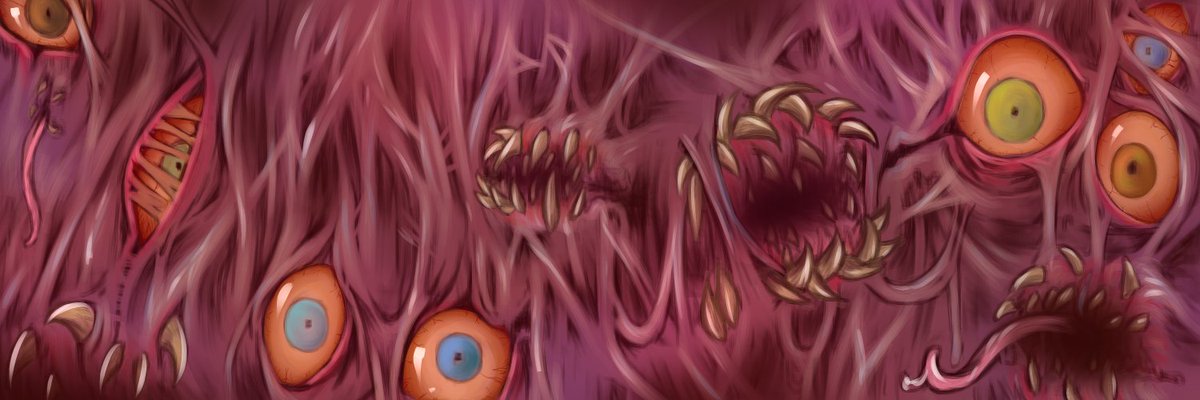 Assimil8rArt's tweet image. If its one thing I love, its cosmic horror. Inspired by @matthewmercer 's Gibbering Chasm- I loved that damn part. This was so much fun to paint!
#criticalrole #bodyhorror #horror #cosmichorror #residentevil #dnd #dnd5e #criticalrolefanart
