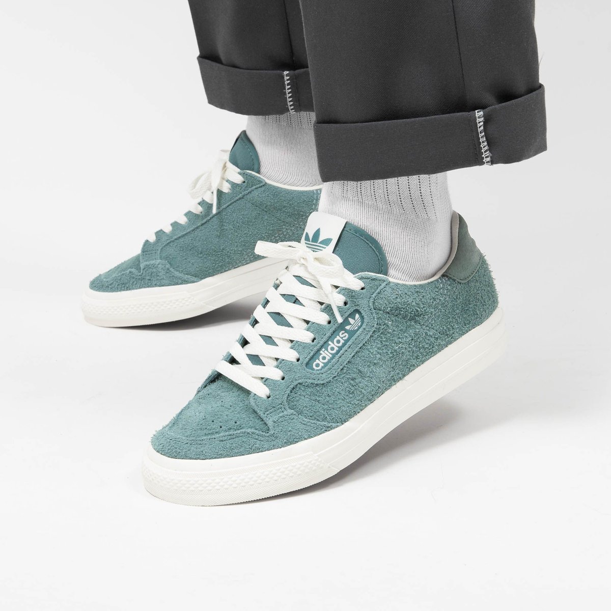 adidas continental vulc raw green