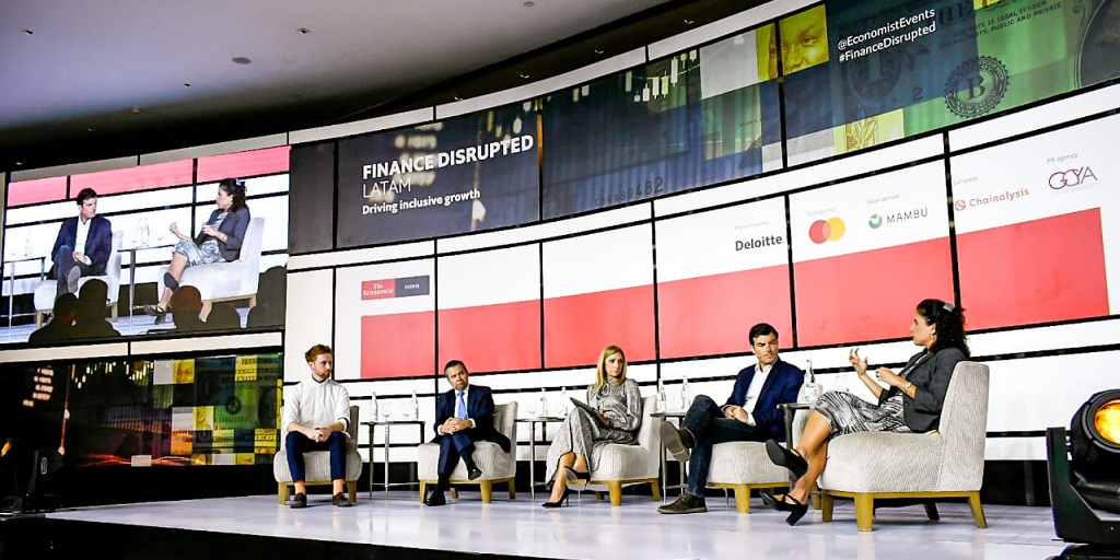 IFC_LAC's tweet photo. “@IFC_org #DigiLabFinance helps financial institutions to define digital strategies that improve inclusion and help boost SMEs in Latin America,” said IFC’s Liliana Pozzo at @TheEconomist #FinanceDisrupted. @EconomistEvents https://t.co/CjKEevhPKA