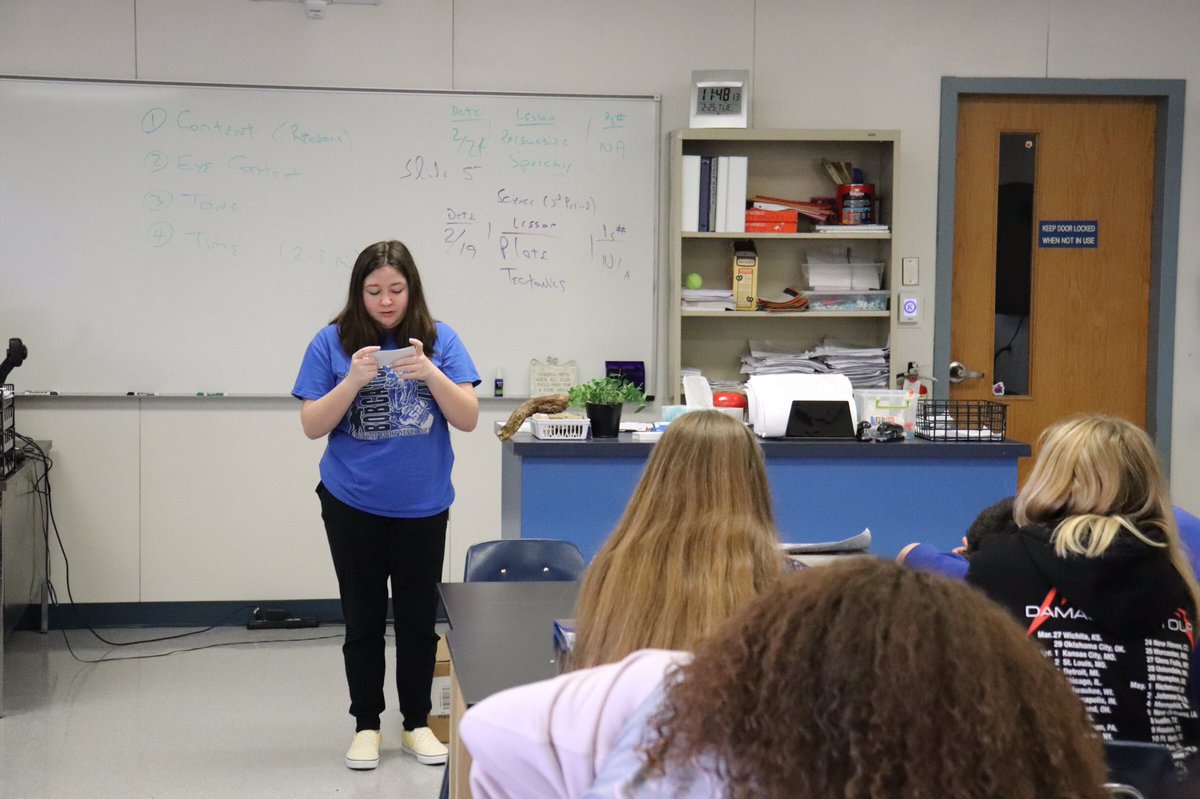 KMS_Bobcats's tweet photo. Mr. Hayes’ Professional Communications classes have been hard at work preparing and presenting their persuasive speeches. Great job, Bobcats! #learninglikeabobcat https://t.co/TWaMmlai1F