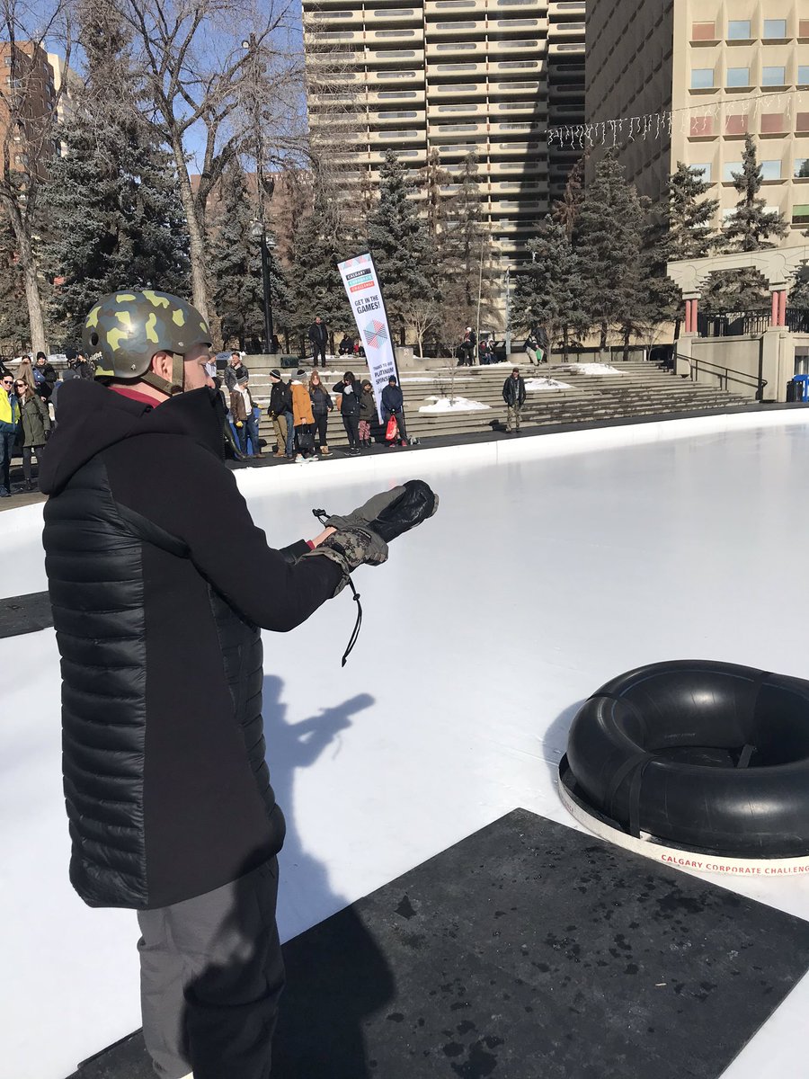 Having a blast at the Human Bonspiel here downtown ! If you’re in the area, come watch some curling and cheer #teamAMP on 😀🥌

<a href="/Corp_Challenge/">Calgary Corporate Challenge</a> #humanbonspiel