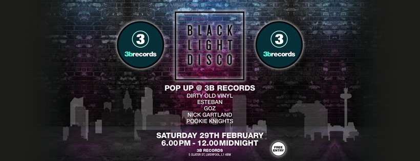 theblacklightd2's tweet photo. **pls RT**

This Saturday in Liverpool at @3BRecords_! From 6pm, free entry all night! https://t.co/dMtcTFUn9h