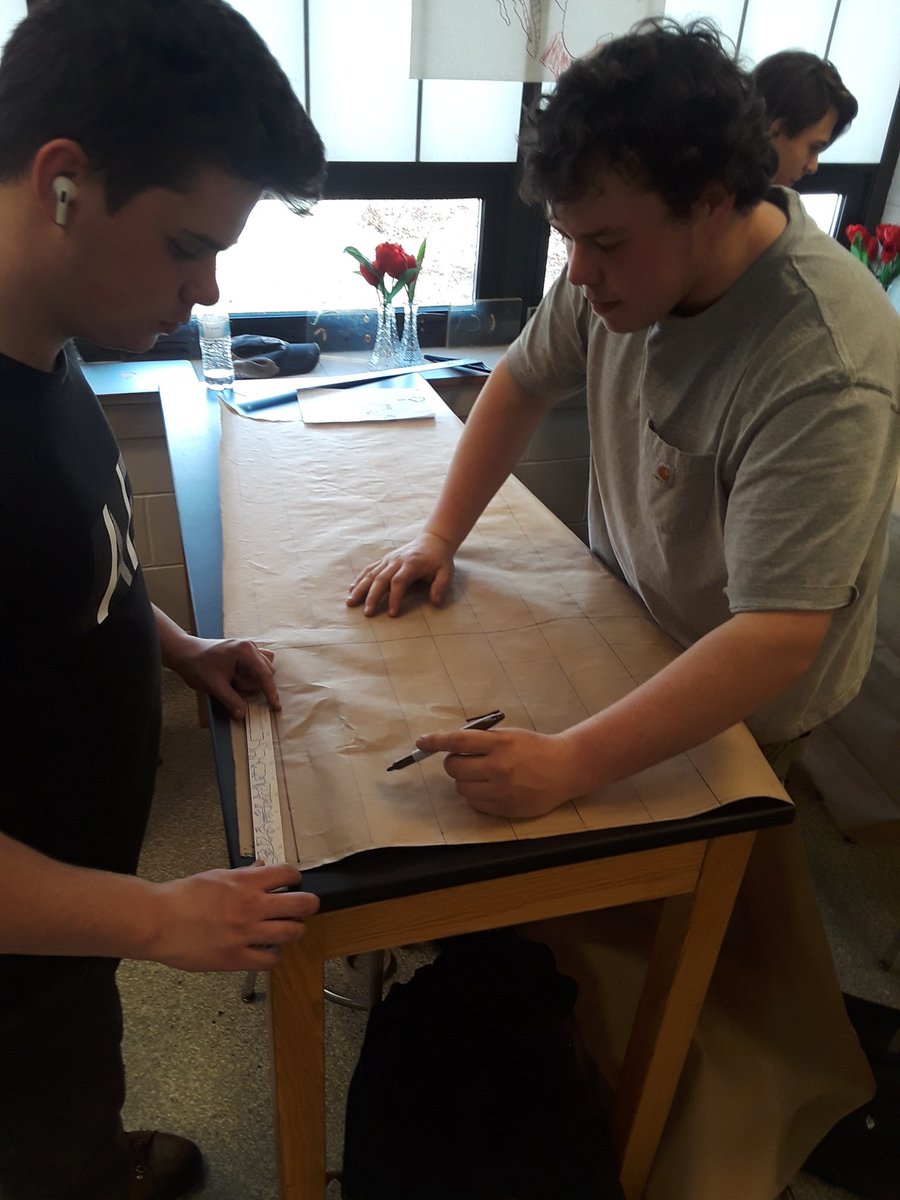 Mrs_Pepperd's tweet photo. Landscape Design students working hard on our @CharihoRegional #artessy project.  Something COMPLETELY different for this year! https://t.co/rxjxeV0QP2