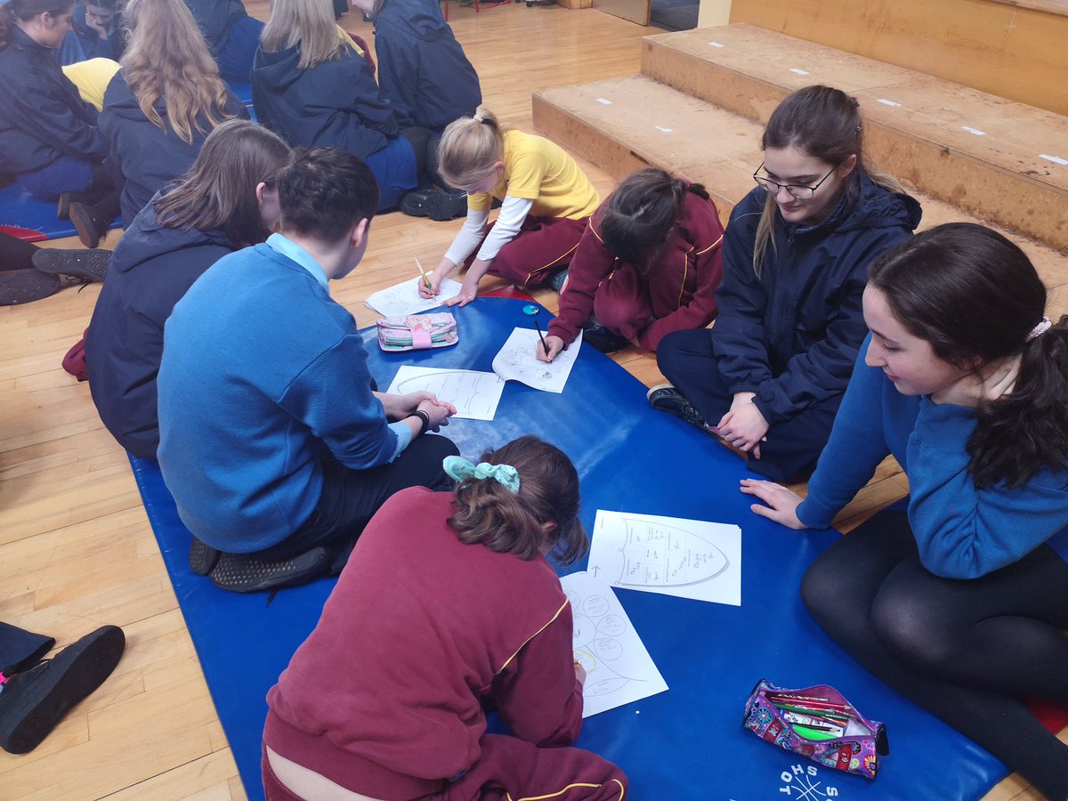 Great to see our transition year students supporting the faith development of our partner primary school pupils. Pictured here are the students with pupils from Our Lady of Lourdes. #faithdevelopment #catholicvalues