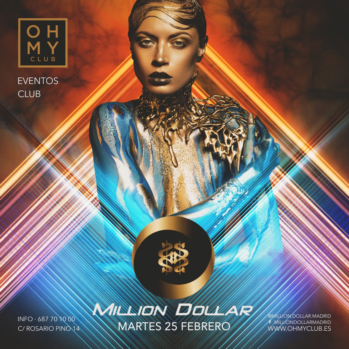 oaog18's tweet photo. 🚫🚫🚫 Hoy Martes 🚫🚫🚫

💰💲ATENCIÓN ATENCIÓN💰💲

Los #Martes en Million Dollar @ Oh My Club Madrid son otra cosa! ❤️

📰 Listas &amp; Reservas 🍾
Oliver ☎️ 697721522 

💲 Million Dollar Madrid 💲
Every Tuesday at Oh My Club Madrid
C/Rosario Pino, 14. #Madrid

#OpeningParty https://t.co/bar9LMNjmw
