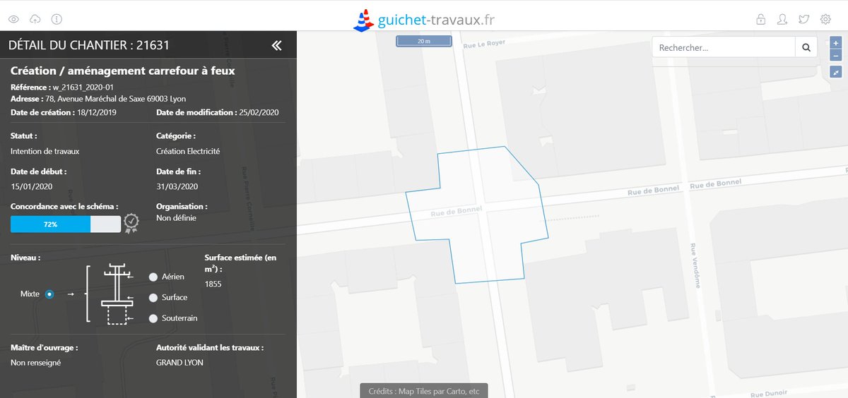 GaelGenety's tweet photo. Travaux vu au 78, Avenue Maréchal de Saxe 69006 LYON #infotravaux  Si vous voyez des travaux en bas de chez vous vous pouvez les retrouver sur https://t.co/kfeQxMnOnH @INERIS_fr @METISRESEAUX @Gotmi_io https://t.co/dZiVg2z9mv