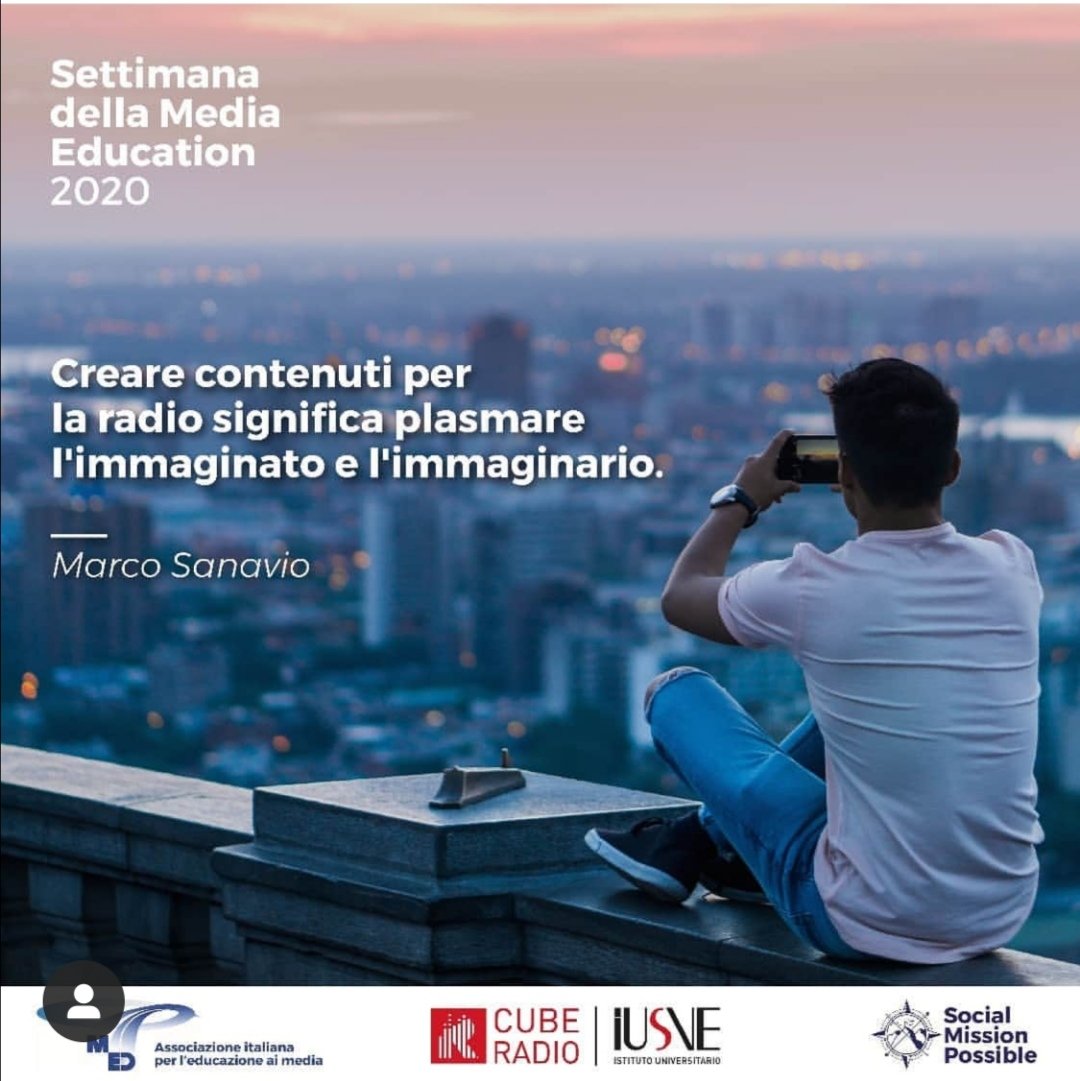 La voce passa a <a href="/sanaviomarco/">Marco Sanavio</a>, direttore di <a href="/IUSVEcuberadio/">Cube Radio</a> che sintetizza così la sua visione di media education per la settimana promossa dal <a href="/MedMediaEdu/">MedMediaEdu</a>