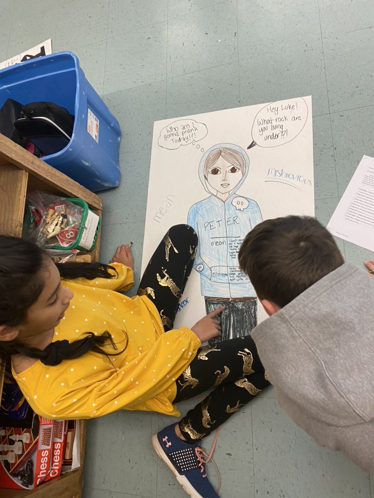 CourtFerraro19's tweet photo. Closing out our class core novel,        Because of Mr. Terupt, by bringing our characters to life by analyzing their thoughts and actions. #itsgottabeBHE #MrTerupt https://t.co/H9hBtY3Nov