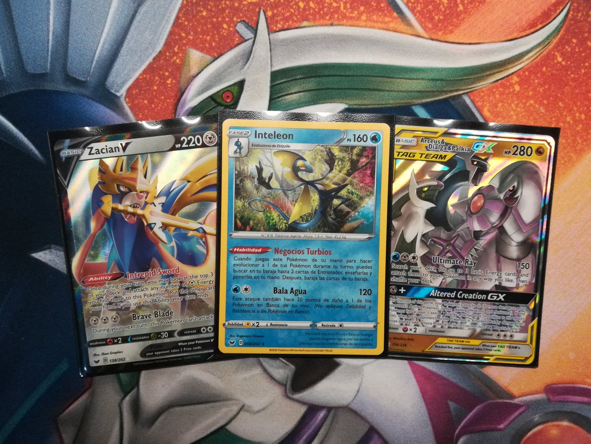 eluketcg's tweet image. 3rd at the League Challenge today with ADP Zacian Inteleon! New cards, new decks to discover. This version has such a strong mid-late-game. Also playing the spy is always cool 😎