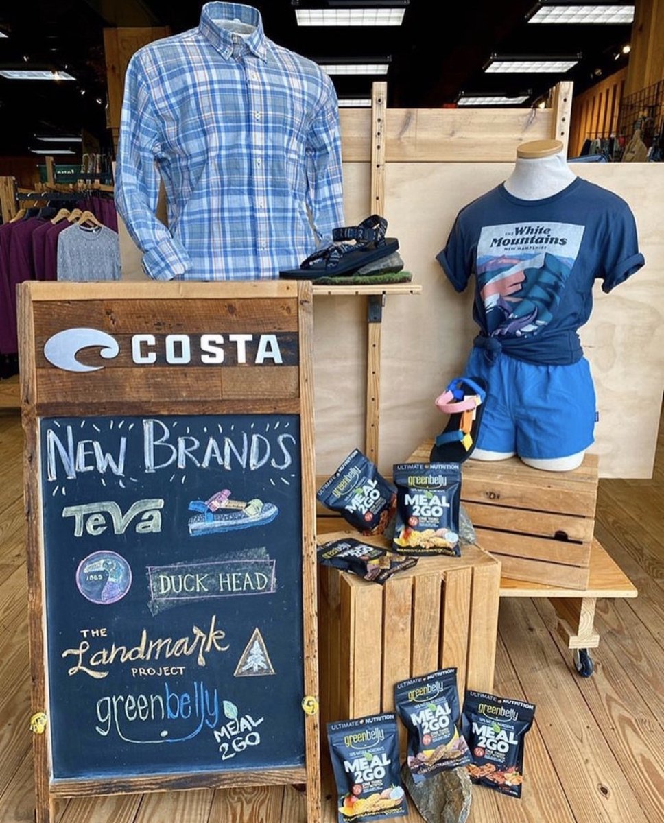 Exciting spring product is rolling in each day around these parts! This fresh display is from our Charlotte store.
<a href="/DuckHeadApparel/">Duck Head</a> <a href="/Teva/">Teva</a> <a href="/greenbellymeal/">Greenbelly Meal</a>