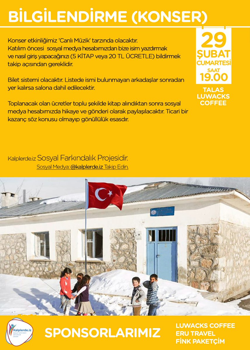 kalplerdeiz's tweet photo. Konser detayları için iletişime geçebilirsiniz.
Kitap bağışlarınızı bekliyoruzz
🥳

#kayseri #kitap #konser #proje https://t.co/LZN3i2eJlA