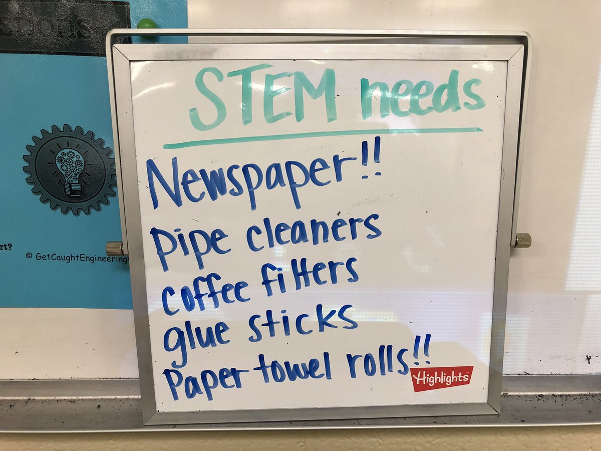 HaysStem's tweet photo. Our #STEMlab needs some replenishing! Any and all donations are welcome, but these are a few of the materials we need most for our upcoming projects! Thank you in advance for supporting our #STEMlab ! @OESrockSTARS @OESSTARSPTO https://t.co/MoQcncPAvz