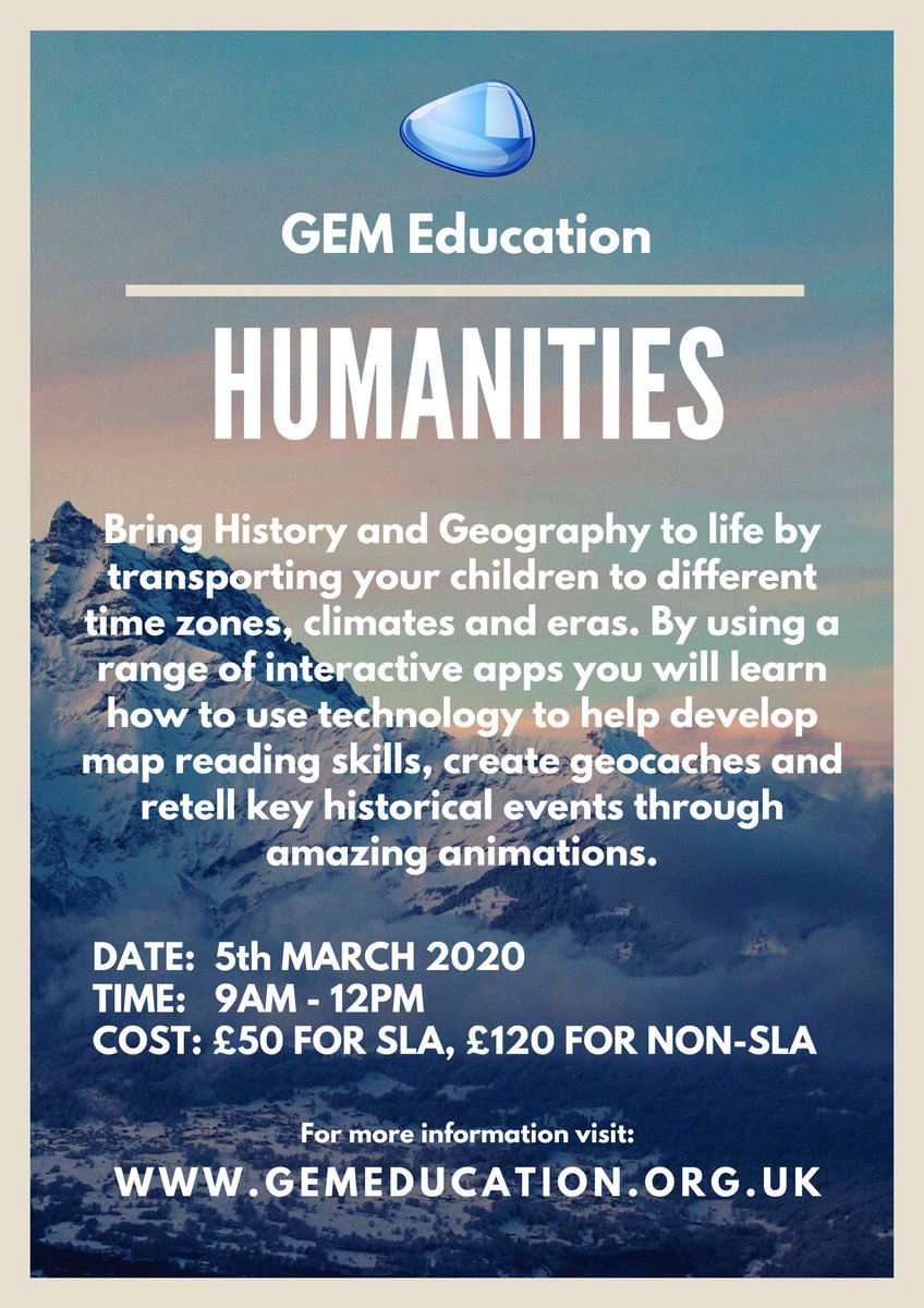 We are running a course next Thursday(5th March) focusing on how to use technology to enhance learning within geography and history. There will be loads of engaging and educationally purposeful ideas and you will get “hands on” with the fun tech. See the flier for more info.