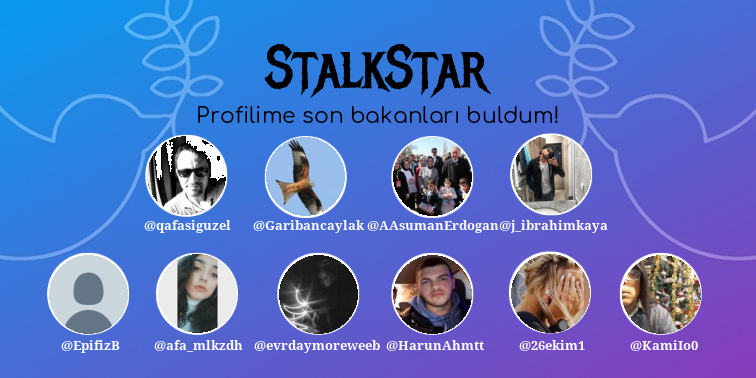 Profilimi gizlice dikizliyenleri ifşa ediyorum
via stalkstar.com/?Muhammett_4