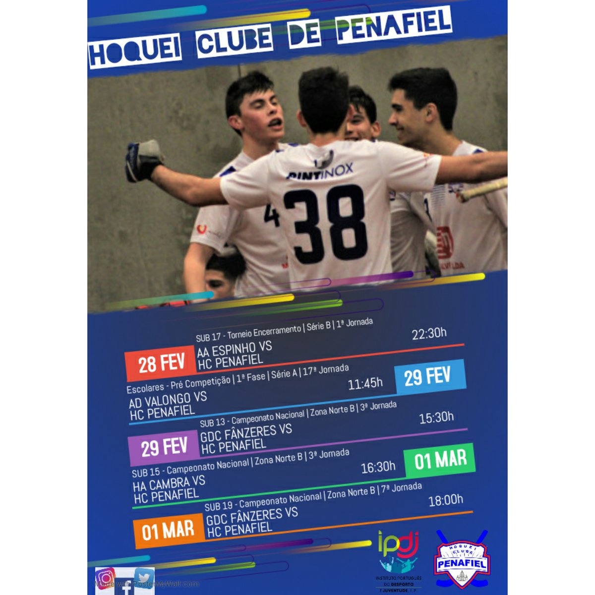 hcpenafiel's tweet photo. 🗓 Agenda Semanal 🥅🏒

Vem  apoiar os nossos jovens.

Segue-nos no instagram: https://t.co/G6VQjUsin2
Segue-nos no twitter: https://t.co/af0oMolySI
#hcpenafiel #hoqueiempatins #aprendercrescervencer #sentirpenafiel #agendasemanal https://t.co/voafiQncFi