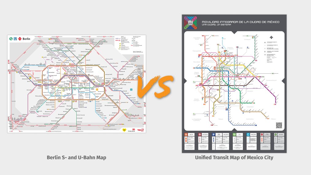 Transit Maps Wctransitmaps Match 8 Pool D Orange Line This Match Pits Berlin S U And S Bahn Map Against The New Unified Transit Map For Mexico City Which Map Will