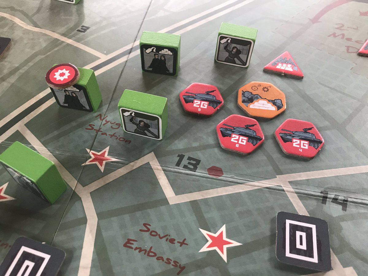 playersaidblog's tweet photo. Had a good time soloing #NightsofFire from @mighty_boards Really tough situation for the Hungarian revolutionaries as you fight the Soviet hordes. You are really simply trying to not die fast. Death though is inevitable. https://t.co/tT1kvNc3GB