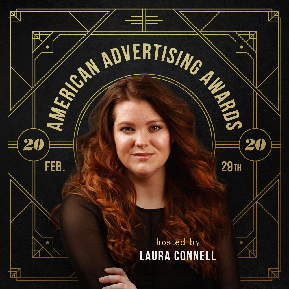 *Drumroll please*
Announcing our first emcee for the 2020 American Advertising Awards Gala: Laura Connell! 

(Don't forget to get your tickets for Saturday: eventbrite.com/e/2020-america…)