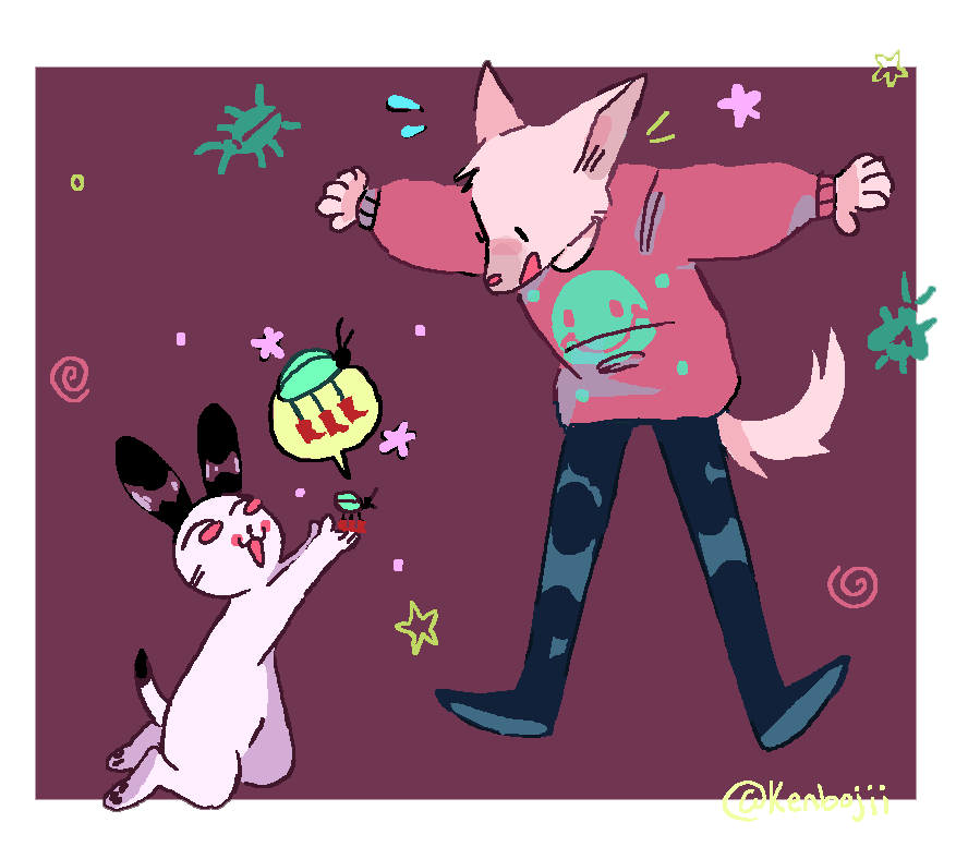 BlessedHole's tweet photo. Happy B-day to .@SwigMama 
I redrew a timeless 2018 classic-
Fortune and Sighs with a Bug in Boots
💘❤️ https://t.co/mN0dUDUCG4