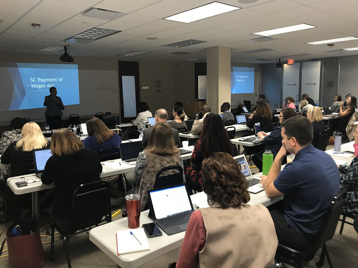 SCCharterSchool's tweet photo. A great first day of charter school HR Training! Thank you everyone who is participating. We’re excited to continue with more tomorrow! #CharterMySC #ChartersWork https://t.co/kHKMFf9ztM