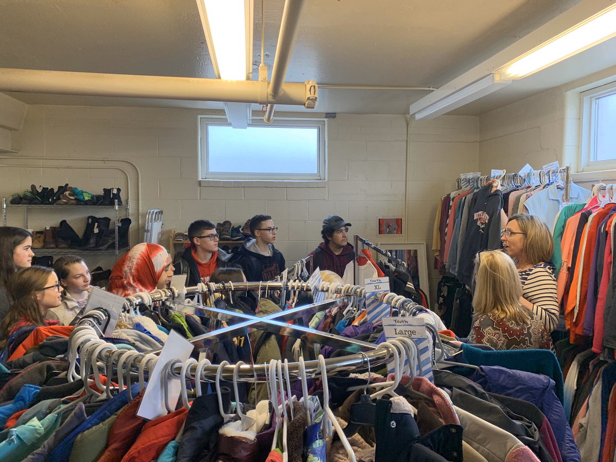 NAMiddle's tweet photo. Mrs. Pease and Mrs. Raffalli inspire NAMS student leaders by discussing their grassroots Knights Closet initiative https://t.co/8PFPPWL9vk