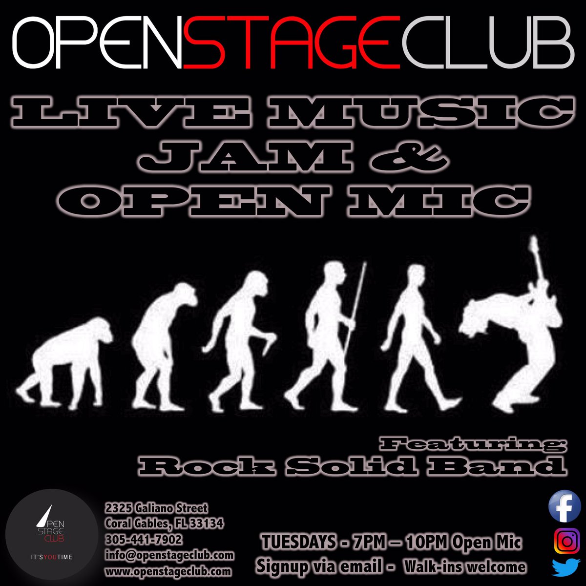 Two of the bands we met and enjoyed at our last #OpenMic #JoinUs every #Tuesday to #Jam with the #HouseBand or perform at our #OpenMic 7pm doors #OpenStageClub #LiveEntertainment #CoralGables #MusicMatters