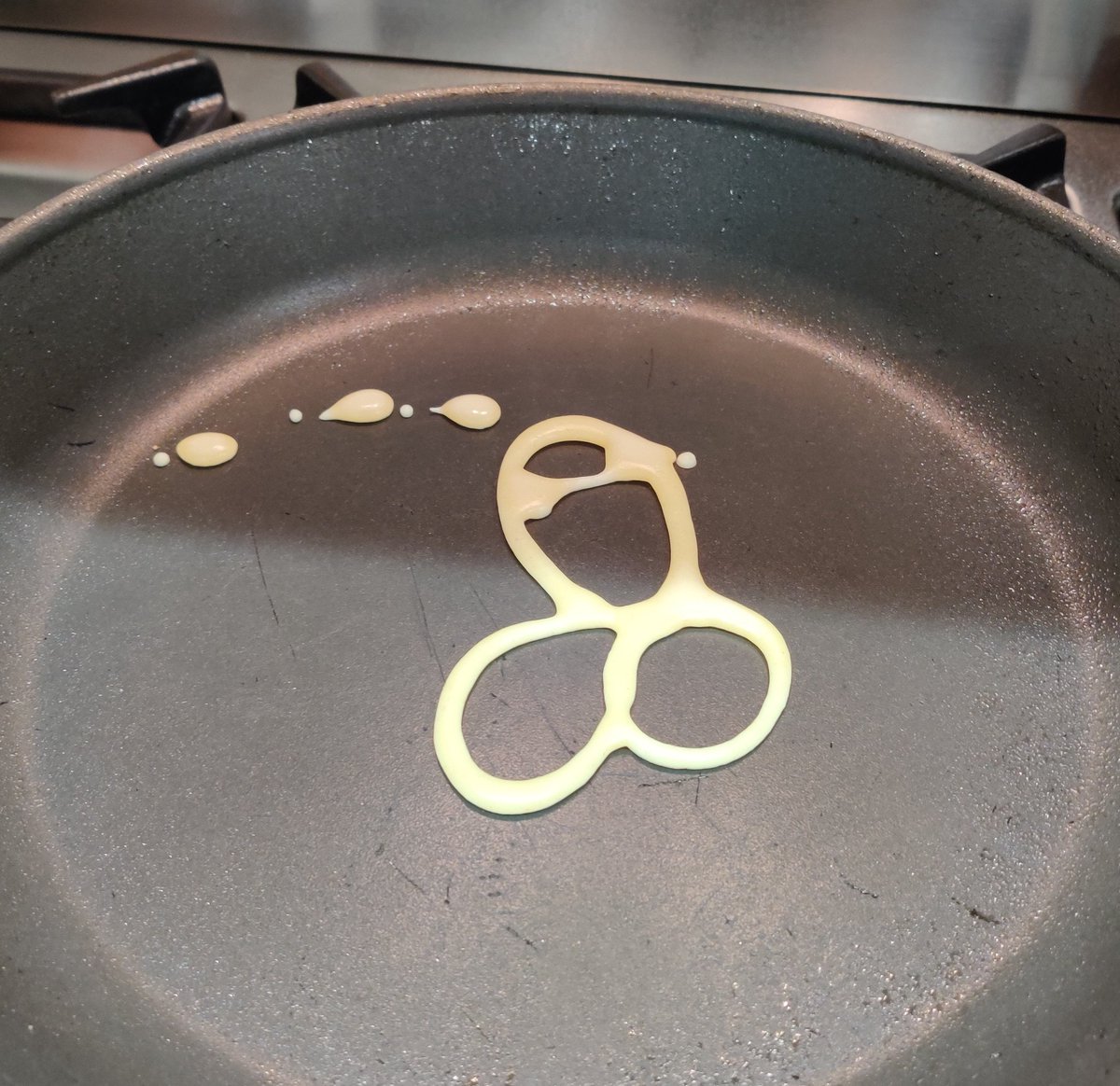 Reeceikling's tweet photo. Ran out of batter for the last #pancake so. Pancock day it is. Apologies for the immaturity of this tweet. https://t.co/4PQC53mbBE