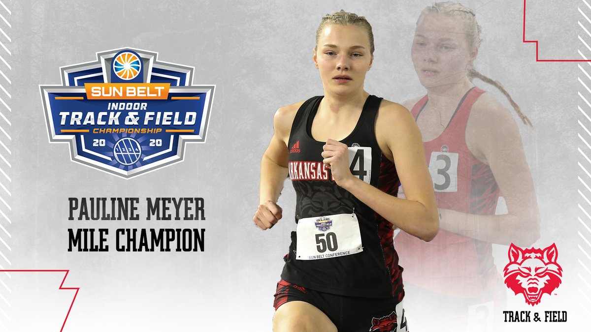 PAULINE MEYER WINS THE WOMEN'S MILE! 

She takes it by .04 seconds!!

#WolvesUp🐺 | #SunBeltITF