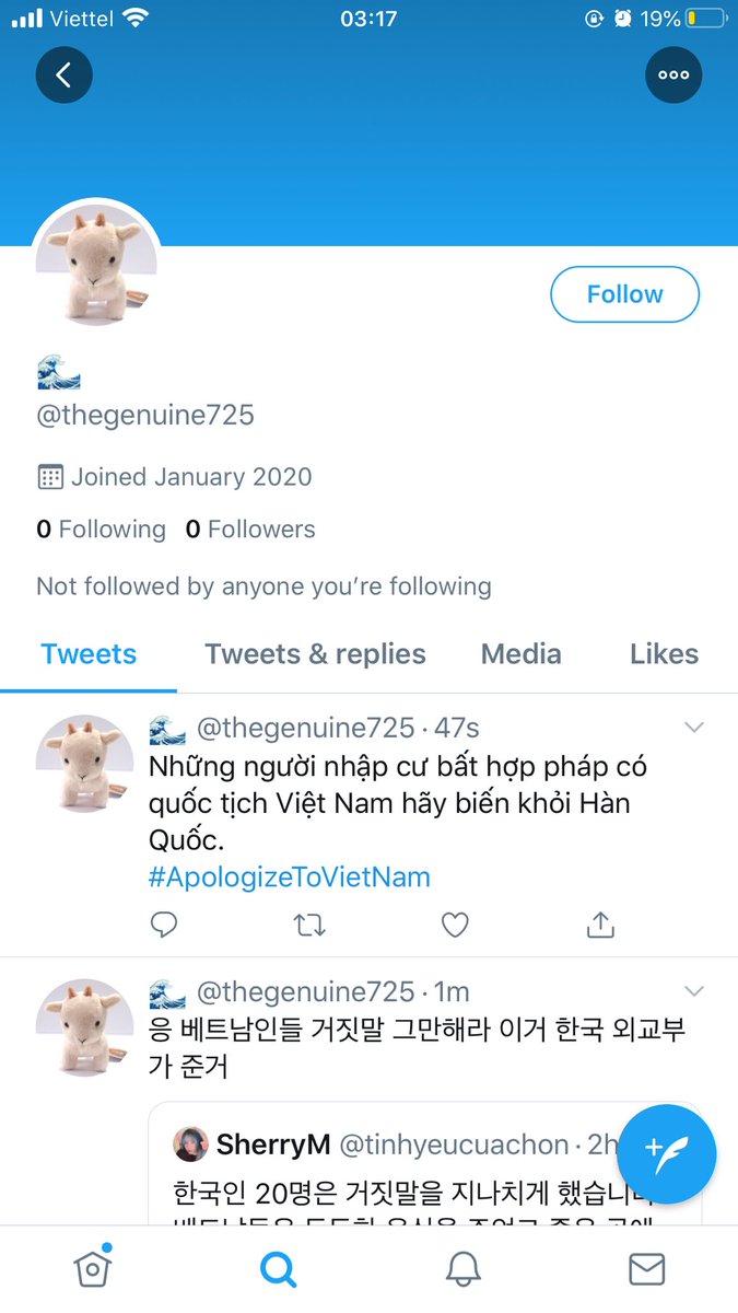 formyVietNam's tweet photo. Nửa đêm có "bạn" Hàn Quốc trend ké ủng hộ tụi mình nè mọi người ơi 🤣🤣Cho tấm vé report liền.
#ApologizeToVietnam
#표준말투와_내말투를_비교해보자
#Vietnamdidwell
#KoreansStopLying #Koreans_apologize_to_VietnameseGovernment
#Please_tell_the_truth_and_dont_lie
#COVID19 https://t.co/EYhrLkMbry