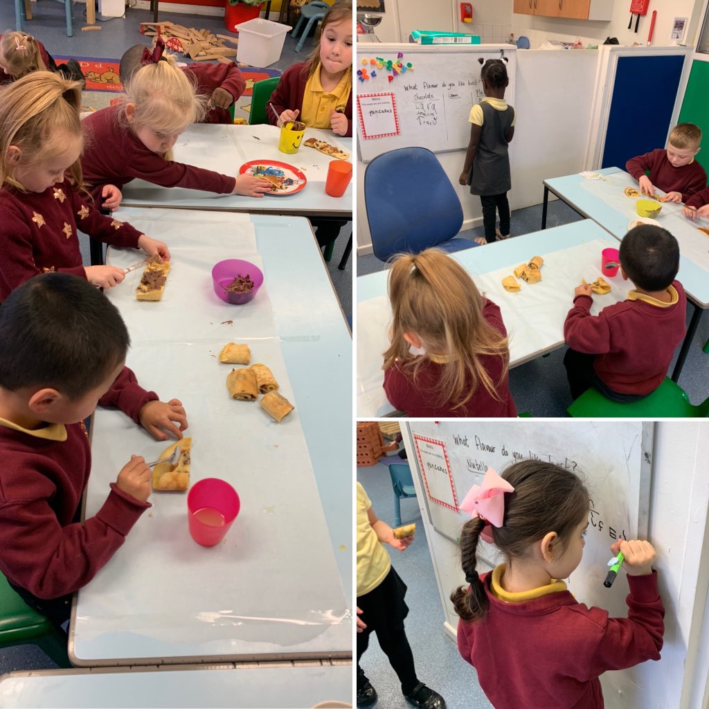 StAlbansSchool1's tweet photo. #SACPSFP created their own #PancakeDay station. Can you guess what our favourite topping was? https://t.co/ynZAgfBPsF