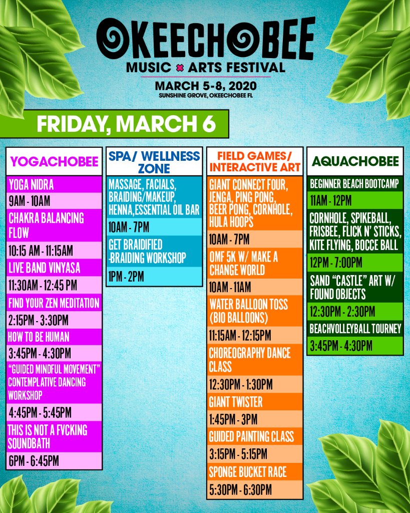 okeechobee festival schedule 2020