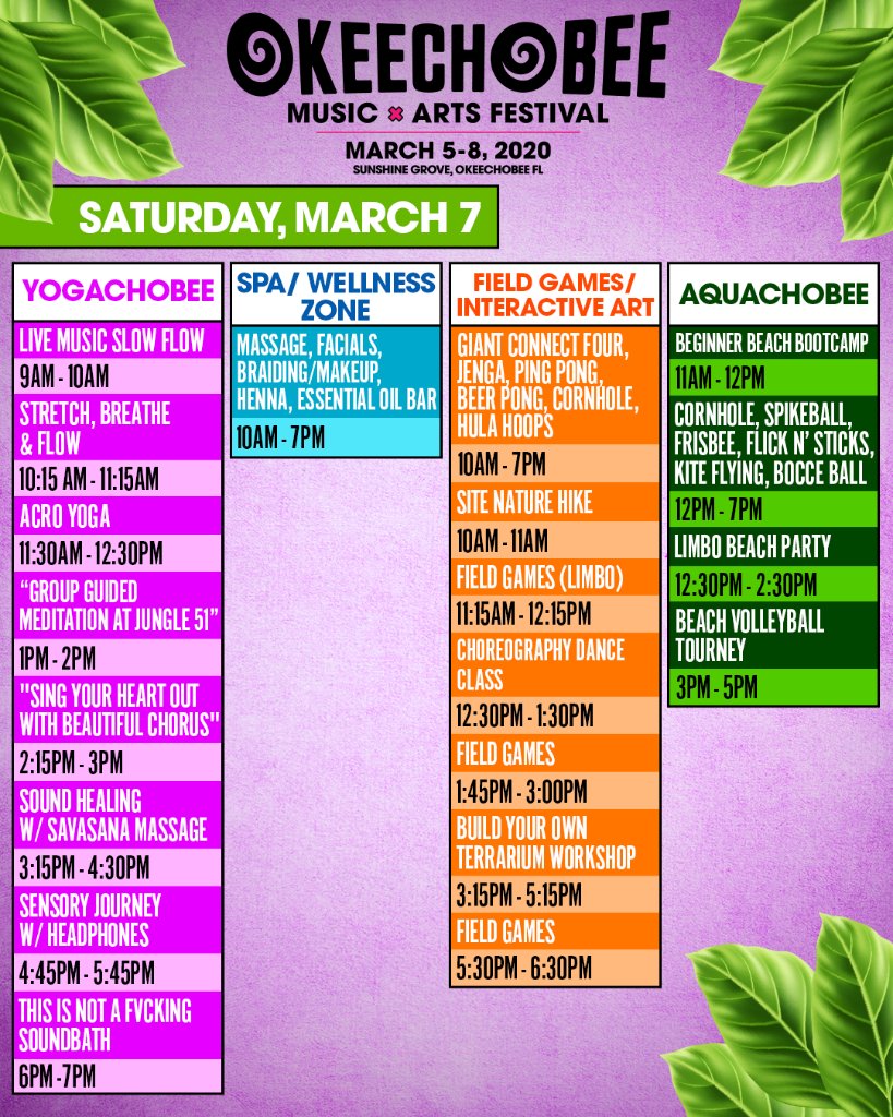 okeechobee festival schedule 2020