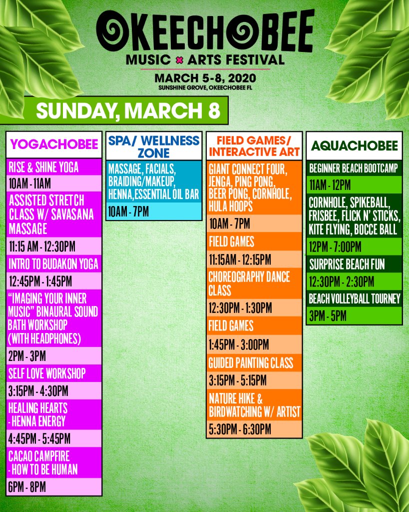 okeechobee festival schedule 2020