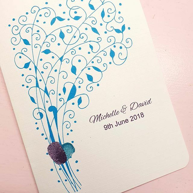 SuePixieSimpson's tweet photo. The beautiful turquoise and purple heart see on the previous evening invitation is also incorporated into  the blessing tree day invitation a stunning combination https://t.co/V9yZdX5Feh https://t.co/y6v2n4JbtO