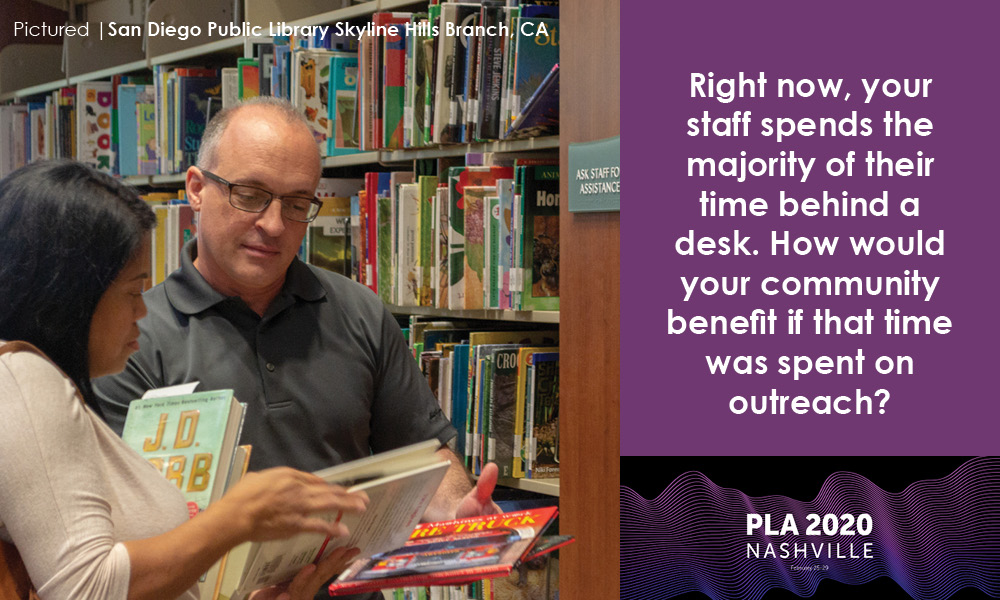 BibliothecaX's tweet photo. If you had just a little bit more time, how would you use it? Seriously, we want to know. Drop some outreach inspiration below. #PLA2020 #transforminglibraries
While you think, see how San Diego Public Library is breaking down barriers: https://t.co/lWHsbyV9TQ https://t.co/ZR3zrCn1T4