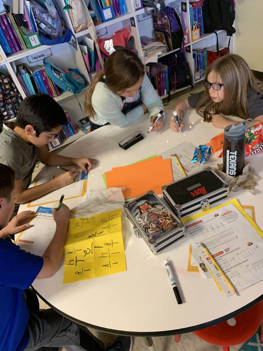 kgraham3rd's tweet photo. It takes TEAM work to figure out which fractions are equivalent! Our class is made up of great teams! #thinkbiglisd #thinkbigkwe @LampasasKWE https://t.co/535b0xBvFs