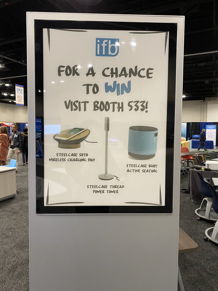 Happy to be back at <a href="/ideaillinois/">IDEA</a> #ideacon Stop by and see us at booth 533 (psst...there’s an exciting giveaway for your classroom - come sign up) or sit in our #activelearning products in the Idea Exchange! #activelearning #conferenceformerlyknownasice #edtech #steelcase