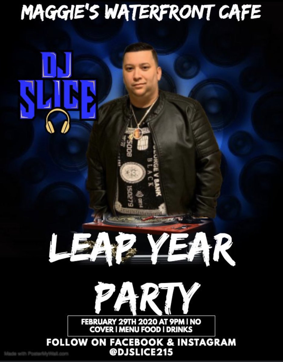 Join us this Saturday with Stevie B's own DJ Slice at Maggies Waterfront Cafe!