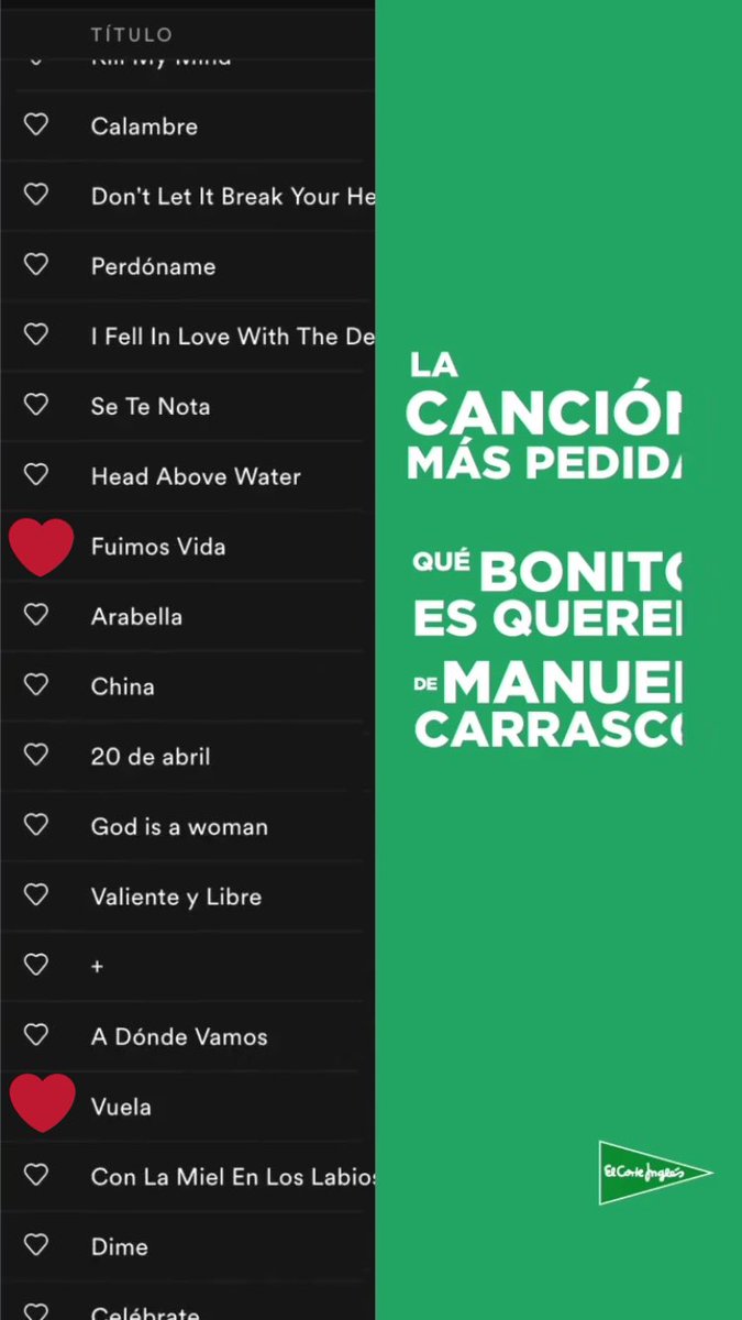 LuisCepedaInfo's tweet image. ¿Te apetecería escuchar a @cepedaoficial en @elcorteingles
‼️Pues este es tu momento‼️
Entra en el storie de su cuenta de IG y haz tu propuesta😊🎵

Además, #MiReino, #FuimosVida y #Vuela ya están en la lista de reproducción que aparece en el storie🙃

👉🏼instagram.com/stories/elcort…