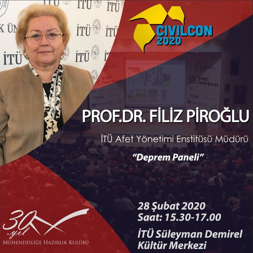 CivilCon20's tweet photo. 28-29 Şubat'ta gerçekleşecek olan CivilCon'20 de;

İTÜ Afet Yönetimi Enstitüsü Müdürü Prof. Dr. Filiz PİROĞLU bizlerle!

Başvurmak için linkimiz bioda!

#CivilCon
#itumhk30yasinda https://t.co/6GCn2KXVf2
