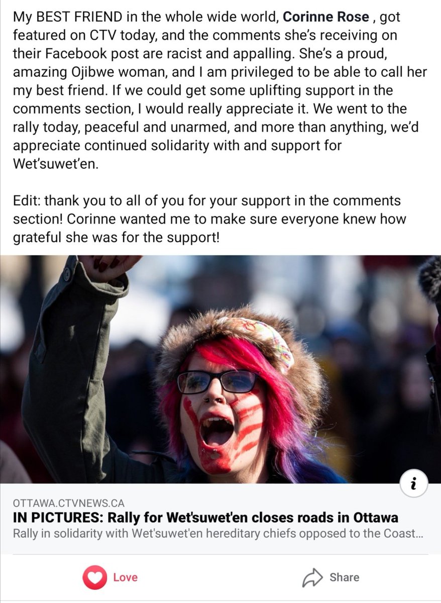 oldxshuck's tweet photo. I had the honor of being featured on CTV last night. There were some comments calling me out for "being yt", as a proud Ojibwe woman it threw me off a bit. The fact that I don't fit into imagined stereotyped appearances of Indigenous ppl does not make my identity any less valid. https://t.co/ri9TdWXoMy