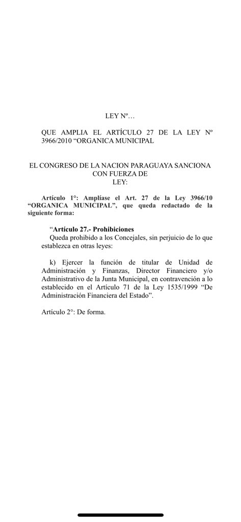 bachinunezpy's tweet photo. #Presentaremos proyecto de ley que amplía prohibición a #Concejales municipales que no pueden ser ordenadores de.gastos o titulares de administracion y finanzas cuya función es privativa del #Intendente @raulatorre @tadeorojasm @luchozacariasAP @dipdelpuerto https://t.co/SAjL5yDmAv