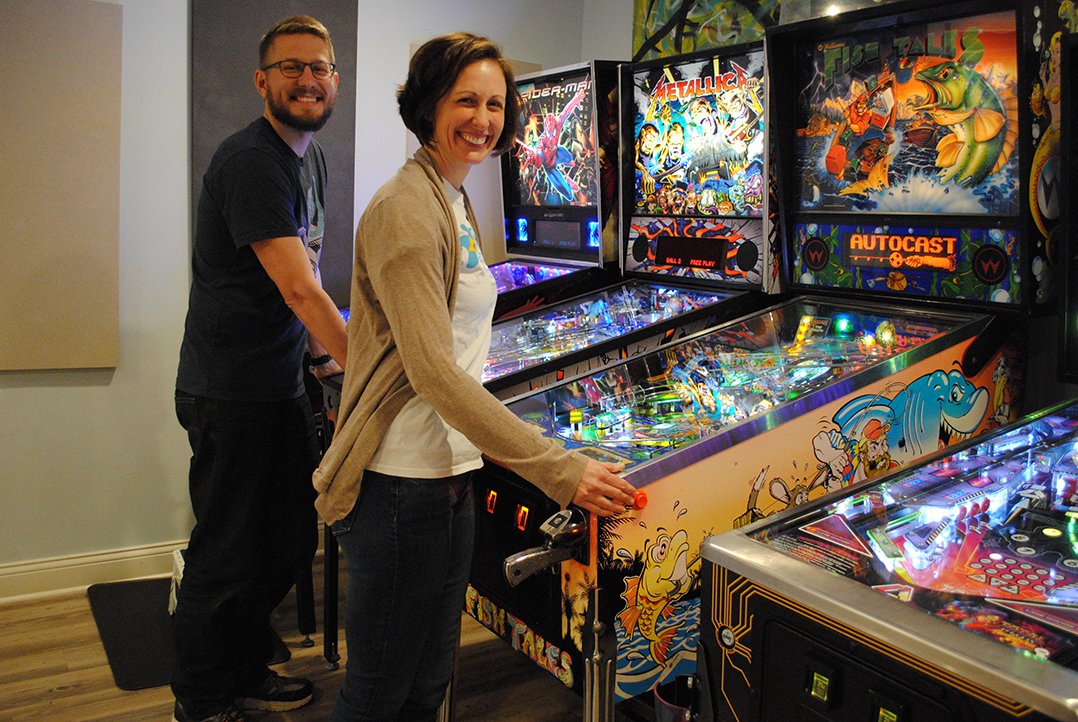Read how DFI Champion <a href="/jeanrunrun/">Jean Ross, RN</a> and her husband Dr. Chris Ross became pinball enthusiasts and turned that passion into a fundraiser for DFI: youarecurrent.com/2020/02/25/pin… Join us Friday &amp; Saturday at <a href="/bnbsouthindy/">Books & Brews - South Indy</a>!