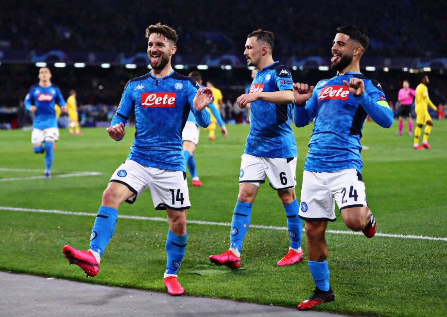 NAPOLI-BARCELLONA 1-1 Messi non punge Mertens si