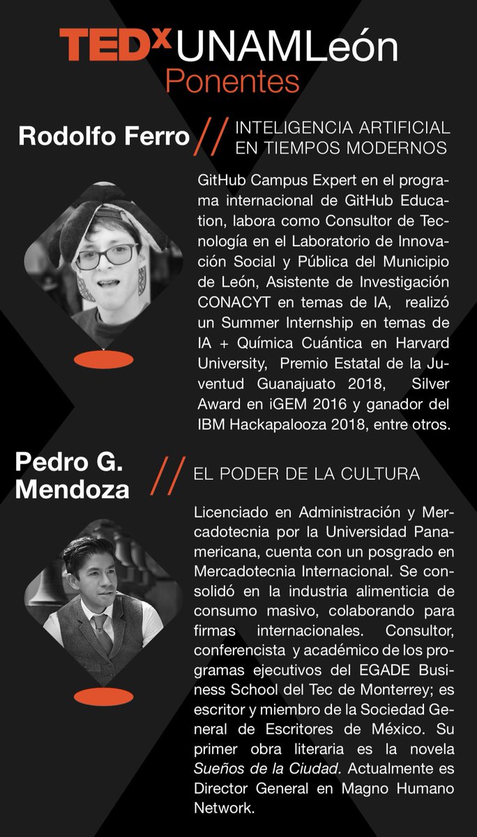 EnesLaura's tweet photo. TEDxUNAMLeón @Javier_dlFuente Este jueves en la @ENESUNAMLEON @UNAM_MX 👏👏👍👍 Y en unos días disponible en YouTube !!! https://t.co/LnEMpWgp0o