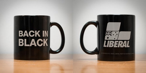 Alex Beech on Twitter: "Asked whether he's now embarrassed by the hubris of  the "Back in Black" mugs, Treasurer Josh Frydenberg says "We're back in  balance". New slogan? Maybe that wouldn't fit