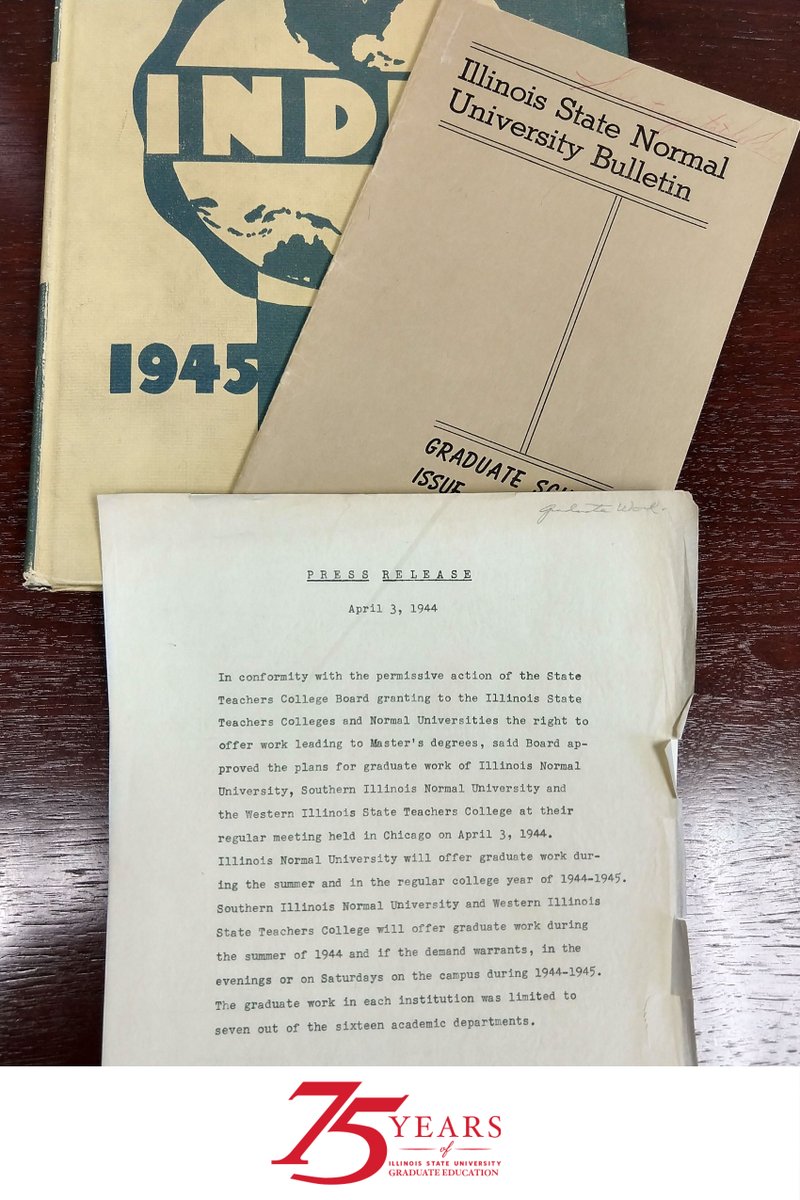 ISUGradSchool's tweet photo. This year marks 7️⃣5️⃣ years since the University awarded it's first ever master's degrees. For the next 75 days, we are sharing your stories and historical highlights of graduate education. 🎉 #GradBirdsSince1945
#GradLifeISU https://t.co/99J57wRcYV