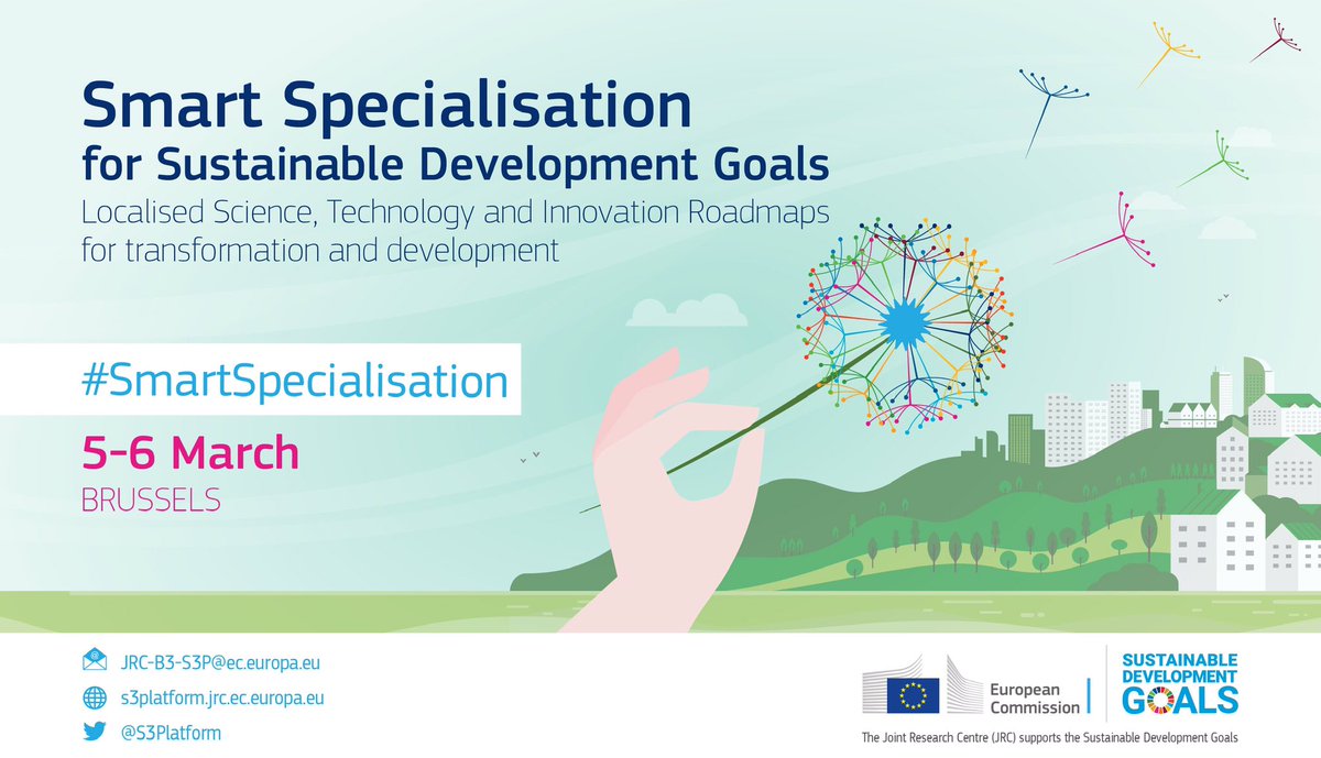 5-6 March in Brussels we will talk about #S3 as one of the global methodologies for #STIroadmsps for #SDGs. Who will be there with us? Among others: <a href="/CoR_President/">Kata Tüttő</a> <a href="/mmarkkula/">Markku Markkula</a> Charlina Vitcheva @EU_ScienceHub Shantanu Mukherjee <a href="/SustDev/">UN DESA Sustainable Development</a> <a href="/miezzinski/">Michal Miedzinski 🇺🇦</a> <a href="/alerainy/">Alessandro Rainoldi</a> and more!