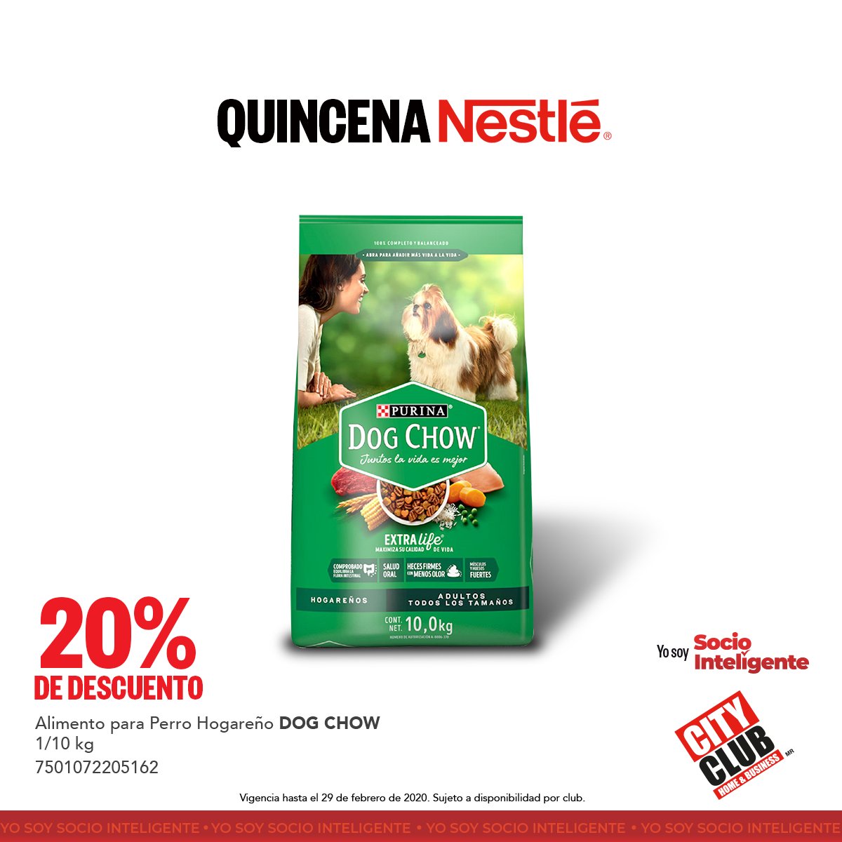 توییتر \ CITY CLUB در توییتر: «Dale todo lo necesario a tu mejor amigo, 20  % de descuento en alimento para perro hogareño Dog Chow. Encuentra más de  la quincena Nestlé ?