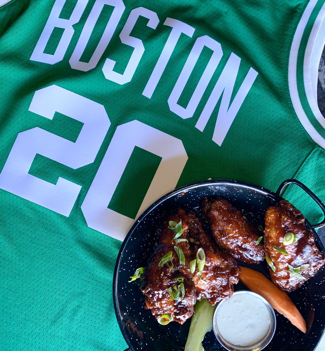 BALL out and get two orders of wings for the game tonight. 🏀